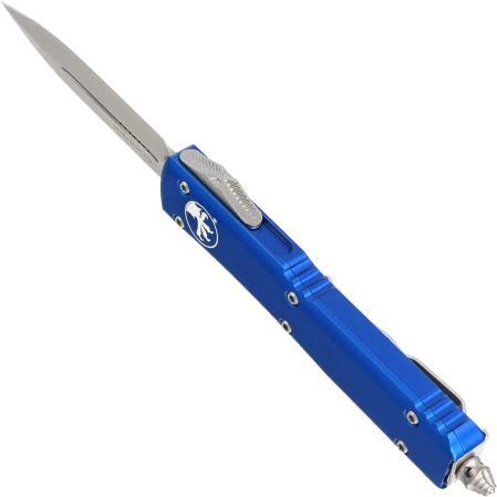 Nóż automatyczny OTF Microtech Ultratech D/E Navy Blue Aluminium, Stonewashed M390 by Tony Marfione (122-10NA)