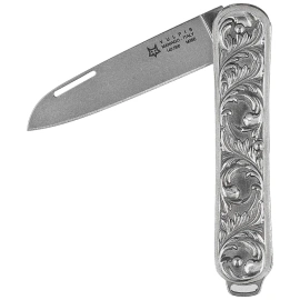 Fox Vulpis LE No 140/300 Pocket Knife Sterling Silver 925, Polished M390 (FX-VP130 AG)