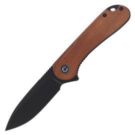 Nóż CIVIVI Elementum Flipper Cuibourtia Wood, Black Stonewashed (C907U)