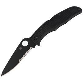 Spyderco Endura 4 FRN Black/Black Blade Combination Knife (C10PSBBK)