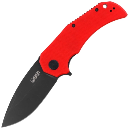 Nóż składany Kubey Bravo One Drop Point Red G10, Blackwashed AUS-10 by Mikkel Willumsen (KU319E)