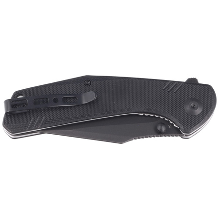Sencut Knife Actium Black G10, Black Stonewashed D2 (SA02C)