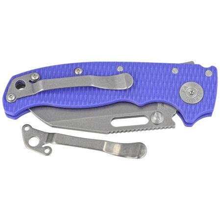 Nóż składany Demko AD20.5 Shark Foot Blue #2 G10, Stonewashed CPM 20CV by Andrew Demko (205-20CV-BLG10-SF)