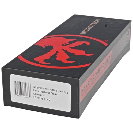 Microtech Amphibian Ram-Lok S/E Knife Natural Clear Fluted Aluminum, Black M390MK by Tony Marfione (137RL-1FLNC)