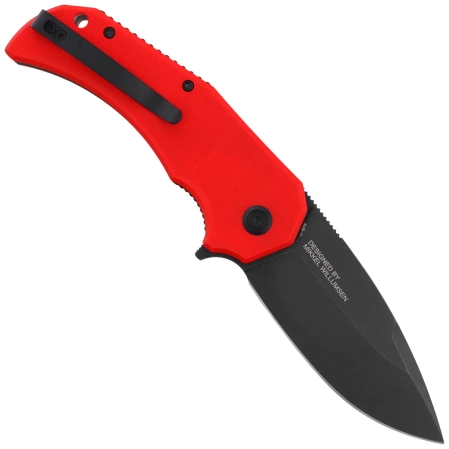 Nóż składany Kubey Bravo One Drop Point Red G10, Blackwashed AUS-10 by Mikkel Willumsen (KU319E)