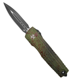 Microtech Luminary ZBP D/E Signature OTF Knife Outbreak Aluminium, Black Stonewashed M390MK by Tony Marfione (1270-1OBSD)