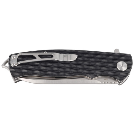 Nóż składany Bestech Grampus Black G10, Stonewashed/Satin D2 (BG02A)