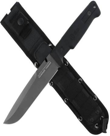 Nóż K25 RK-32757 Black Rubber, Black Titanium 4Cr13Mov