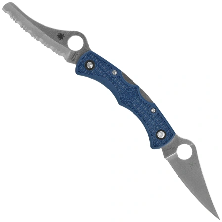 Spyderco Dyad Jr. Lighweight Sprint Run Knife Cobalt Blue FRN, Satin CPM SPY27 by Sal Glesser (C39PSCBL)