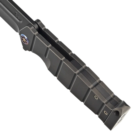 Medford Knife USMC Fighter Flipper PVD Black/Flamed Titanium, Black PVD 3V by Greg Medford