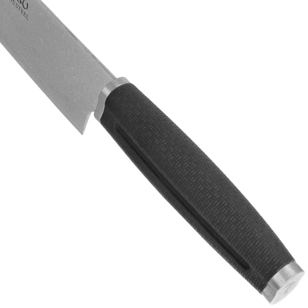 Tokisu Santoku Kitchen Knife Black Rubber, Damascus (17477)