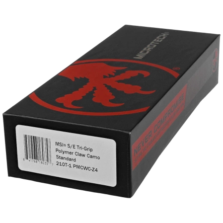 Microtech MSI S/E Ram-Lok Claw Burst Camo Tri-Grip Polymer, Black M390MK by Tony Marfione (210T-1PMCWC-Z4)