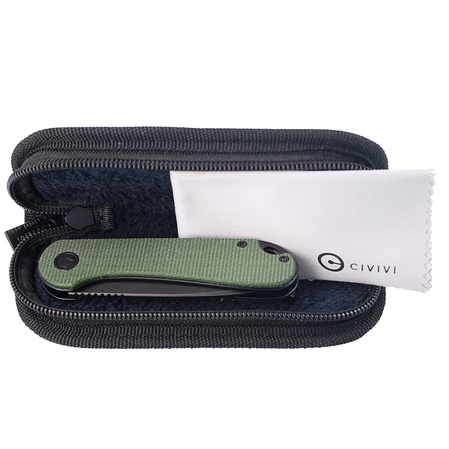 Nóż CIVIVI Elementum Flipper Green Micarta, Black Stonewashed (C907T-E)