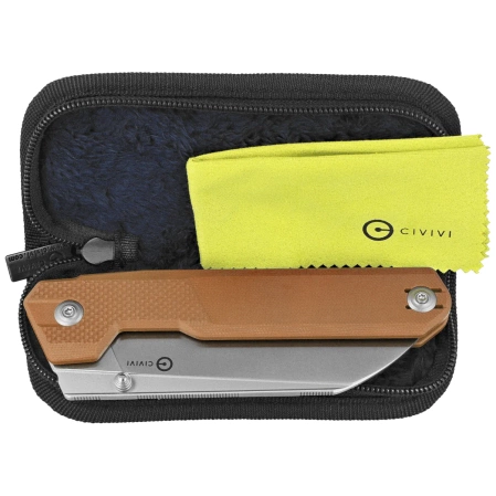 Civivi Hid Knife Brown G10, Satin 14C28N by Ostap Hel (C23008-3)
