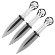 Martinez Albainox Skulls Throwing Knives Set 3 pcs White Cord, Satin 3Cr13MoV (32453)