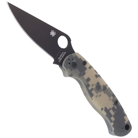 Nóż składany Spyderco Para Military 2 G-10 Camo, Black Blade (C81GPCMOBK2)