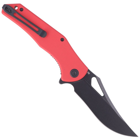 Kubey Knife Phemius Red G10, Dark Stonewashed D2 (KU149C)