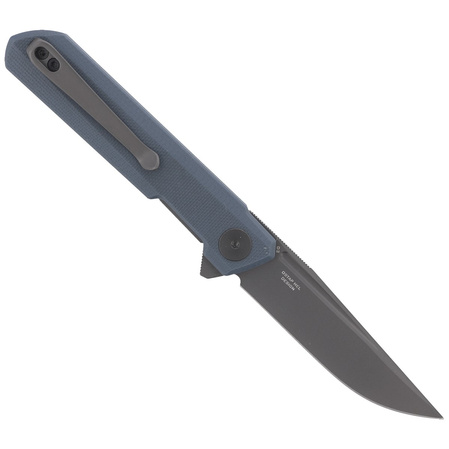 Bestechman Knife Mini Dundee Grey G10, Grey DLC D2 by Ostap Hel (BMK03F)