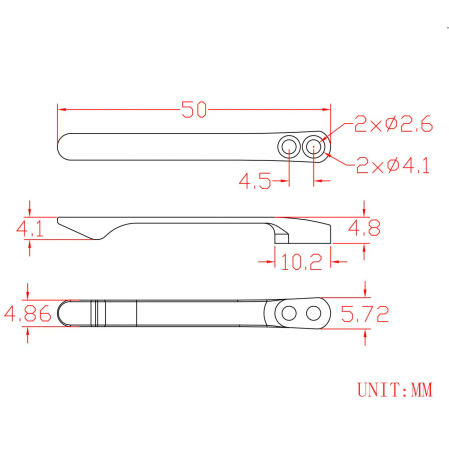 Klips i zestaw śrub Civivi Black Titanium do Civivi Baby Banter (T003B)