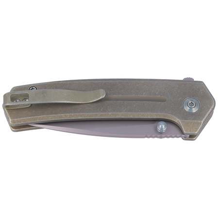 Nóż WE Knife Culex Green Titanium, Silver Bead Blasted CPM 20CV (WE21026B-5)