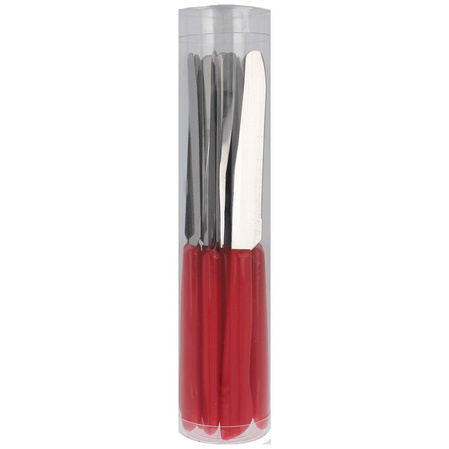 Komplet noży kuchennych Doi Leons Arlecchini Red, Tuba 12szt (PV 208 TUBO-12/RD)