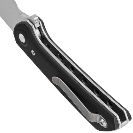 Nóż składany Reate PL-XF-A-1 Black Aluminium, Satin/Stonewashed Nitro-V