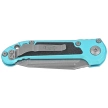 Microtech LUDT Gen III T/E Automatic Knife Turquoise Aluminum, Stonewashed P/S M390MK by Tony Marfione (1136-11TQ)