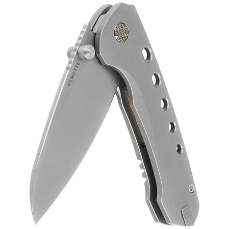 Remette RT-BEE-T w/Titanium Toothpick Knife Gray Titanium, Fine Grinding Pearlescent M390