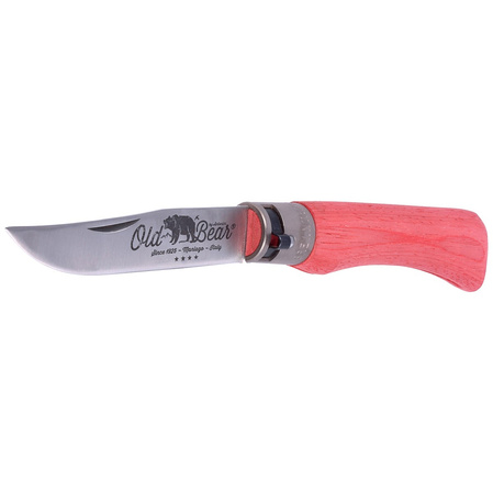 Antonini Old Bear Laminated Red, Satin Stainless knife (9307/21_MRK)