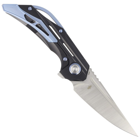 Nóż składany Bestech Vigil Black Titanium, Satin M390 by Kombou (BT2201C)