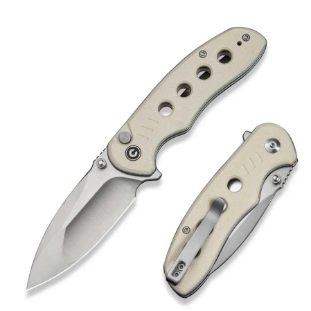 Nóż składany Civivi Triptych Ivory G10, Satin 14C28N (C23085B-2)