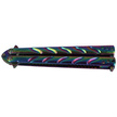 Martinez Albainox Balisong butterfly knife, Rainbow Finish (02103)