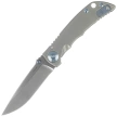 Spartan Blades Harsey Folder 3.25 Gray Titanium, Blue HW, Stonewashed CPM S45VN by William W. Harsey (SF10SWBL)