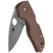 Nóż składany Spyderco Lil' Native Back Lock Sprint Run Brown G-10, Stonewashed CPM 15V by Eric Glesser (C230MBGPBN15V)