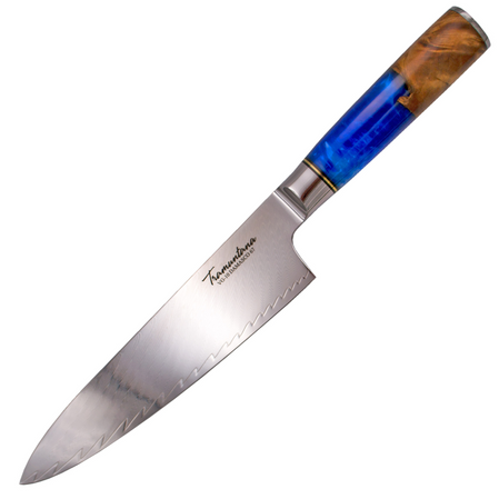 Nóż Kuchenny Tramuntana Decor Habitat Chef Stabilized Wood/Epoxy, VG10 Damascus (TK-CD02)