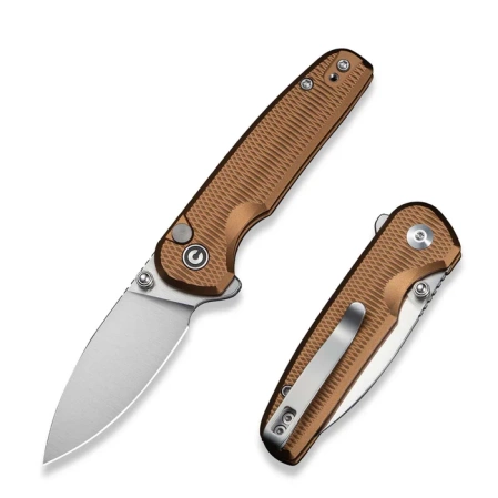 Nóż skladany Civivi Mini Shakan Coyote Brown Aluminium, Satin Nitro-V (C20052F-3)