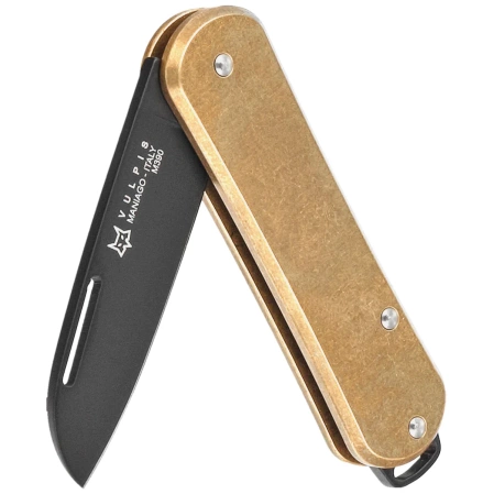 Scyzoryk Fox Vulpis Brass, Black Top Shield M390 (FX-VP108 OTB)