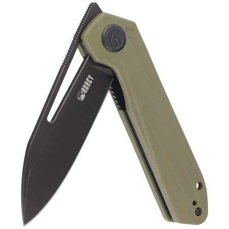 Nóż składany Kubey Royal Green G10, Dark Stonewashed D2 by Colin Maisonpierre (KU321F)
