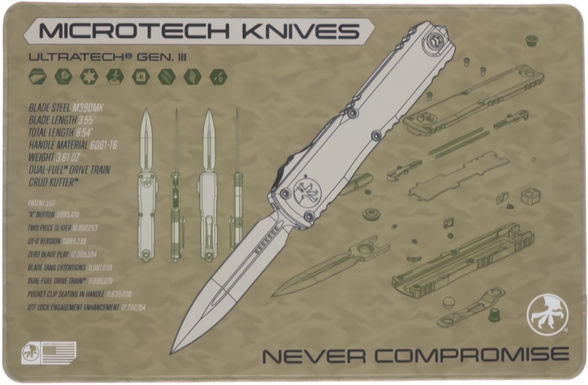 Mata do prezentacji noży Microtech Ultratech ZBP Tan (MAT-UTZBP)