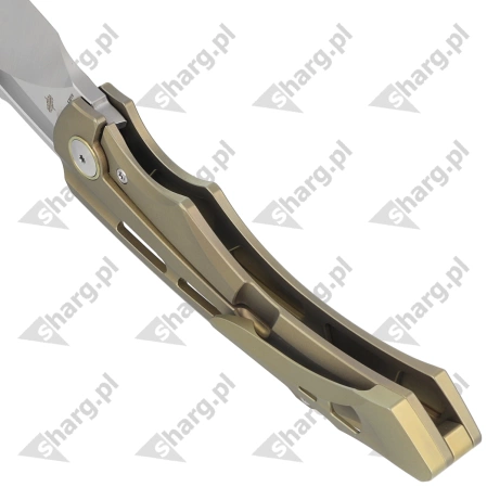 Nóż składany Bestech Fairchild Gold Titanium, Satin by Hand CPM S35VN by Kombou (BT2202D)