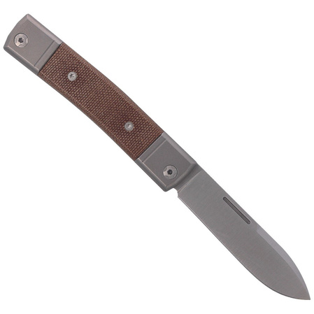 LionSteel bestMAN Natural Micarta, Drop Blade Knife (BM2 CVN)