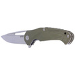 Kubey Knife Dugu, OD Green G10, Stonewashed D2 (KU210B)