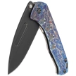 Nóż składany Medford Praetorian Slim D/P Flamed Titanium, DLC HW, Blue Clip, Black DLC S45VN by Greg Medford (MK2084TD-03TM-TPCP-Q4)