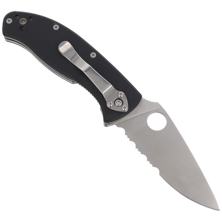 Spyderco Tenacious Knife Black G10, Satin Combo 8Cr13MoV by Eric Glesser (C122GPS)