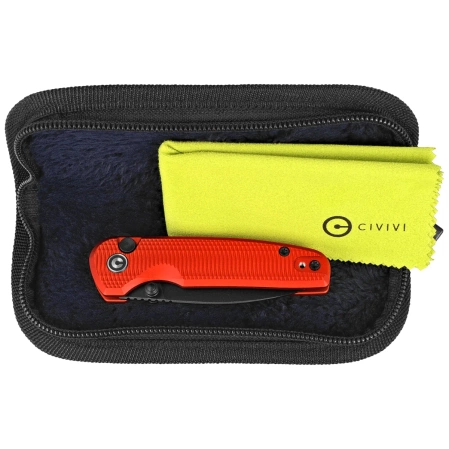 Civivi Mini Shakan Knife Red Aluminum, Black Stonewashed Nitro-V (C20052F-2)