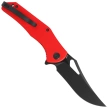 Kubey Phemius KU149F Knife Red G10, Black Stonewashed 14C28N