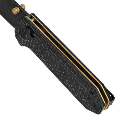 Civivi Yonder Knife Black Burlap Micarta, Black Stonewashed 14C28N by Zac Whitmore (C23073B-2)