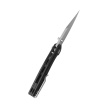 Kubey Hades Knife Black G10, Stonewashed 14C28N by Damned Designs (KU394A)