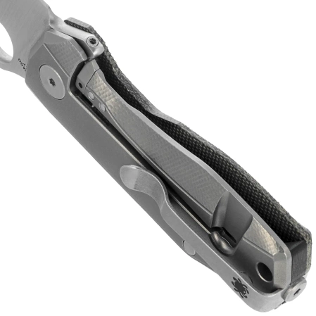 Nóż składany Spyderco SpyNano Flash Batch Green Canvas Micarta/Titanium, Satin M398 (C268MTIP)
