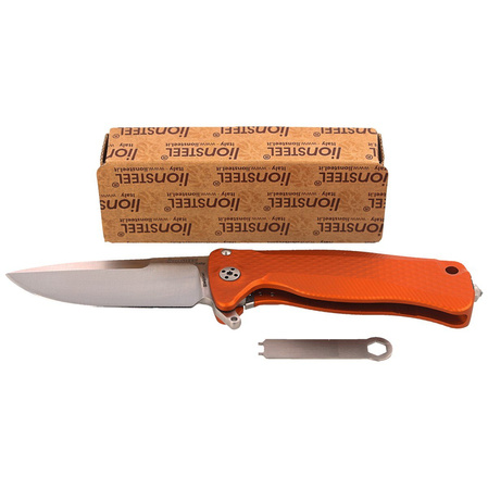 LionSteel SR22A Orange Aluminum, Satin Sleipner by Molletta (SR22A OS)